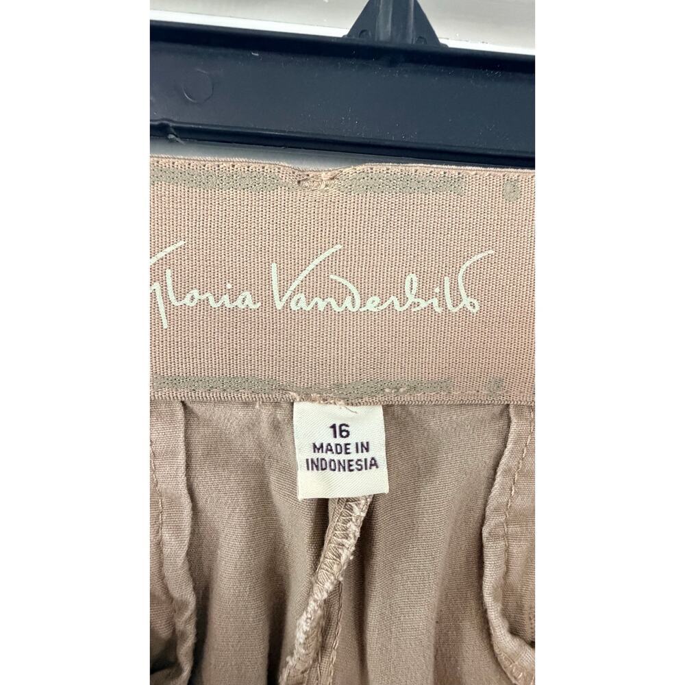 Gloria Vanderbilt Pants Jeans Size 16 Womens Straight Leg khaki color - Picture 2 of 5
